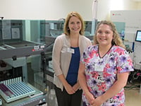 Natalie Polinske and Anne-Marie Baumhofer with the Aurora Research Institute’s Freedom EVO® workstations
